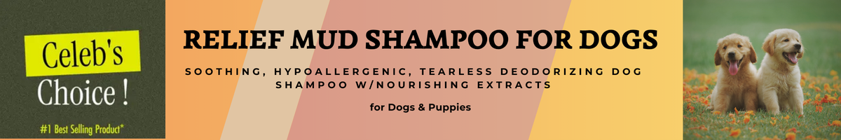 Relief Mud Shampoo for Dogs - Soothing, Hypoallergenic, Tearless Deodorizing Dog Shampoo